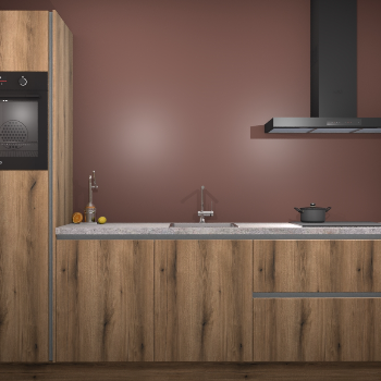 Goud Eiken greeploze keuken Tokelau 44340