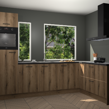 Goud eiken keuken Cannes 71898