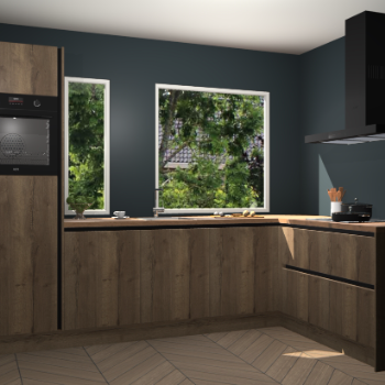 Chocolade eiken greeploze keuken Cannes 71949