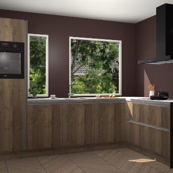 Chocolade eiken greeploze keuken Cannes 72046