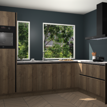 Chocolade eiken greeploze keuken Cannes 72051