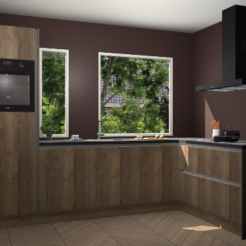 Chocolade eiken greeploze keuken Cannes 72058