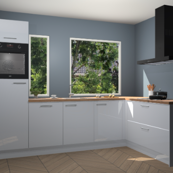 Sneeuwwitte hoogglans keuken Cannes 74524