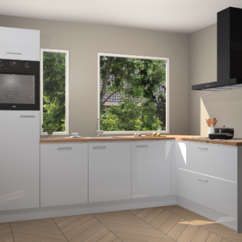 Sneeuwwitte hoogglans keuken Cannes 74525