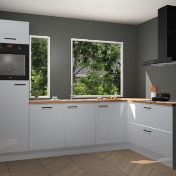 Sneeuwwitte hoogglans keuken Cannes 74528