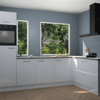 Sneeuwwitte hoogglans keuken Cannes 74549