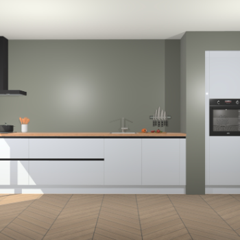 Sneeuwwitte hoogglans greeploze keuken Calgary 86281