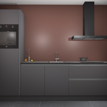 Onyxgrijze greeploze keuken Tokelau 43538