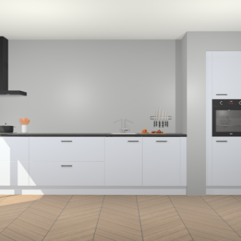 Sneeuwwitte hoogglans keuken Calgary 86310