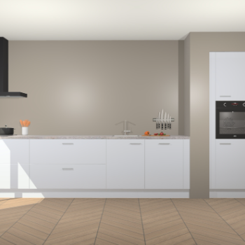 Sneeuwwitte hoogglans keuken Calgary 86319