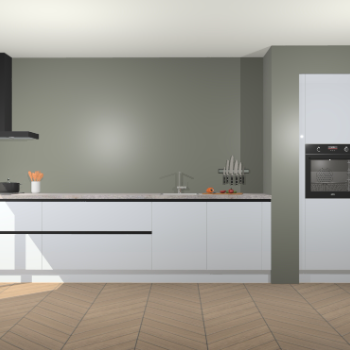 Sneeuwwitte hoogglans greeploze keuken Calgary 86323