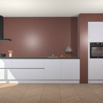 Sneeuwwitte hoogglans greeploze keuken Calgary 86326