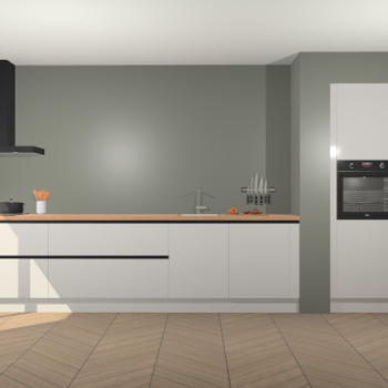 Zijdegrijze hoogglans greeploze keuken Calgary 86336