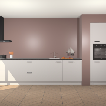 Zijdegrijze hoogglans keuken Calgary 86348