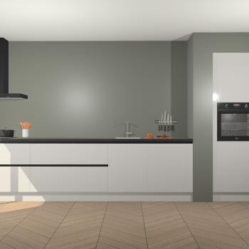 Zijdegrijze hoogglans greeploze keuken Calgary 86350