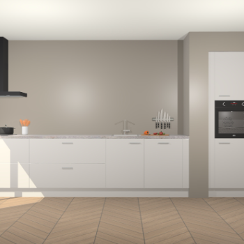 Zijdegrijze hoogglans keuken Calgary 86359