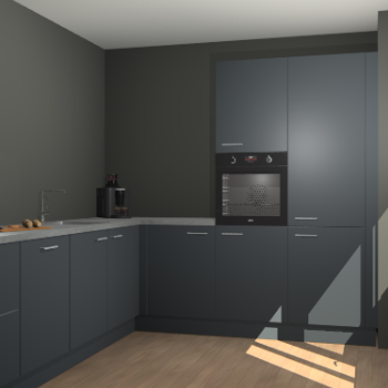 Onyxgrijze keuken Portland 76286