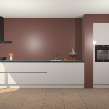 Zijdegrijze hoogglans greeploze keuken Calgary 86366