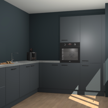 Onyxgrijze keuken Portland 76289