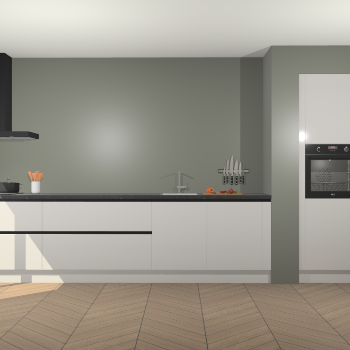 Zijdegrijze hoogglans greeploze keuken Calgary 86369