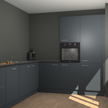 Onyxgrijze keuken Portland 76315