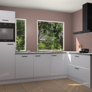 Sneeuwwitte hoogglans keuken Cannes 74552