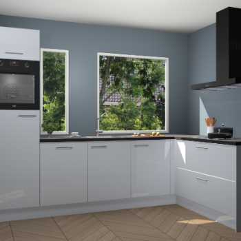 Sneeuwwitte hoogglans keuken Cannes 74555