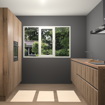 Goud Eiken greeploze keuken Bytom 55049