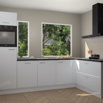 Sneeuwwitte hoogglans keuken Cannes 74556