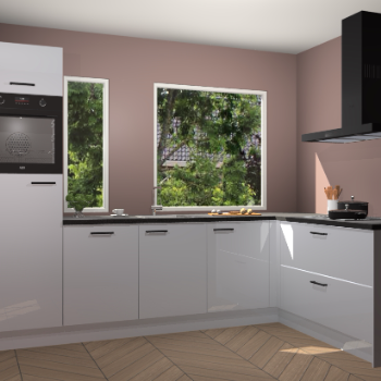 Sneeuwwitte hoogglans keuken Cannes 74558