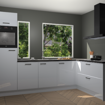 Sneeuwwitte hoogglans keuken Cannes 74559