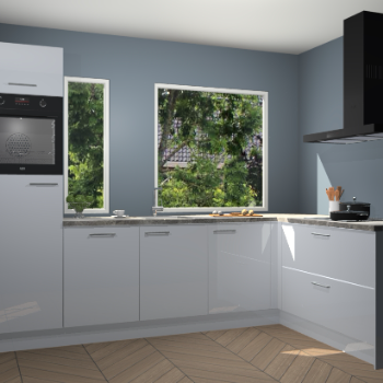 Sneeuwwitte hoogglans keuken Cannes 74576