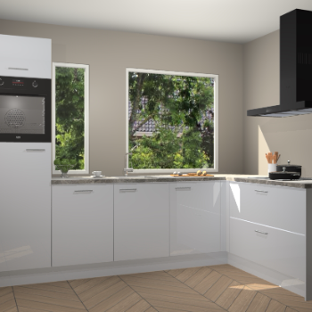 Sneeuwwitte hoogglans keuken Cannes 74578