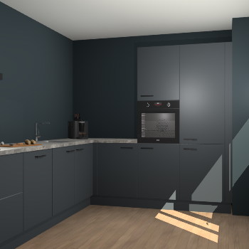 Onyxgrijze keuken Portland 76337