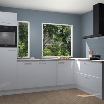 Sneeuwwitte hoogglans keuken Cannes 74583