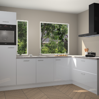 Sneeuwwitte hoogglans keuken Cannes 74584