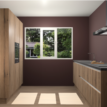 Goud Eiken greeploze keuken Bytom 55076