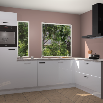 Sneeuwwitte hoogglans keuken Cannes 74588