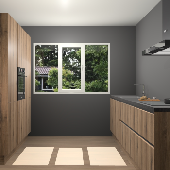 Goud Eiken greeploze keuken Bytom 55079