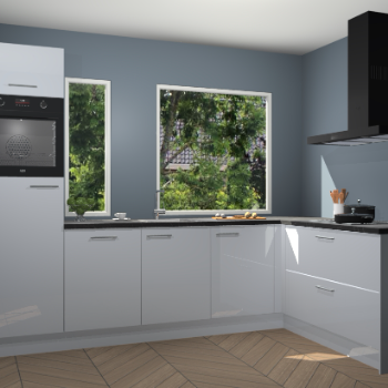 Sneeuwwitte hoogglans keuken Cannes 74596