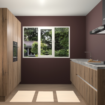 Goud Eiken greeploze keuken Bytom 55100