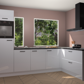 Sneeuwwitte hoogglans keuken Cannes 74599