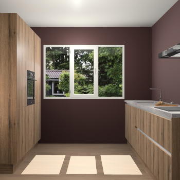 Goud Eiken greeploze keuken Bytom 55106