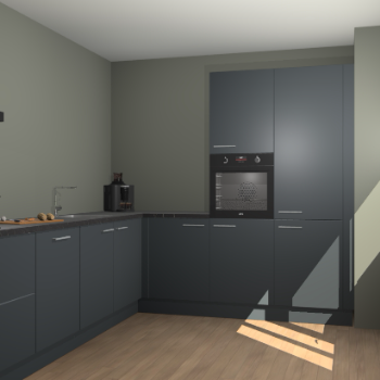 Onyxgrijze keuken Portland 76383