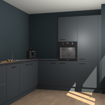 Onyxgrijze keuken Portland 76386