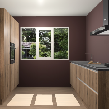 Goud Eiken greeploze keuken Bytom 55151