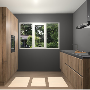 Goud Eiken greeploze keuken Bytom 55154