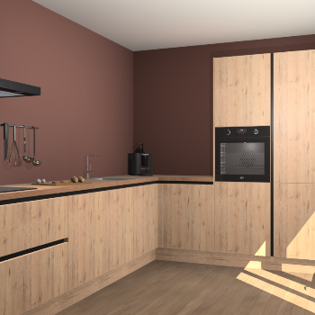 Madera Natuur greeploze keuken Portland 76412