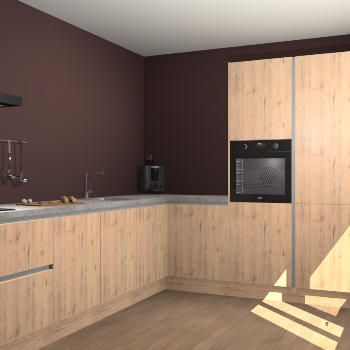 Madera Natuur greeploze keuken Portland 76525