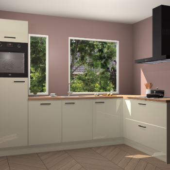 Magnolia hoogglans keuken Cannes 75240